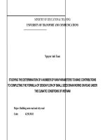 nghiên cứu xác định một số tham số về mưa góp phần hoàn thiện công thức tính lưu lượng thiết kế công trình thoát nước nhỏ trên đường trong điều kiện khí hậu việt nam bản tóm tắt tiếng anh