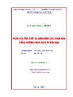 phân tích ứng suất và biến dạng của trạm bơm bằng phương pháp phần tử hữu hạn