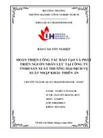 Chuyên đề tốt nghiệp:HOÀN THIỆN CÔNG TÁC ĐÀO TẠO VÀ PHÁT TRIỂN NGUỒN NHÂN LỰC TẠI CÔNG TY TNHH SẢN XUẤT THƯƠNG MẠI DỊCH VỤ XUẤT NHẬP KHẨU THIÊN ẤN