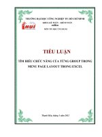 TÌM HIỂU CHỨC NĂNG của TỪNG GROUP TRONG MENU PAGE LAYOUT TRONG EXCEL