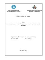 tóm tắt luận án nâng cao chương trình đào tạo và phát triển tại công ty bitis việt nam