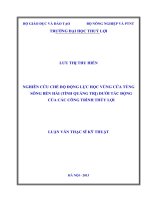 nghiên cứu chế độ động lực học vùng cửa tùng sông bến hải (tỉnh quảng trị) dưới tác động của các công trình thủy lợi