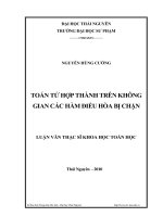 toán tử hợp thành trên không gian các hàm điều hòa bị chặn