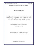 tóm tắt luận án tiến sĩ nghiên cứu chỉ định điều trị bướu giáp đơn nhân bằng phẫu thuật nội soi