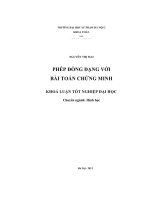 Phép đồng dạng với bài toán chứng minh khóa luận tốt nghiệp