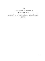 Hướng dẫn thực hành tổ chức số liệu kế toán trên exel