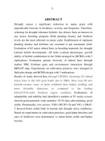 tóm tắt luận án tiên sĩ nghiên cứu giống ngô lai chịu hạn, ngắn ngày và biện pháp canh tác cho một số tỉnh phía nam