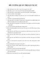 ĐỀ CƯƠNG MÔN QUẢN TRỊ SẢN XUẤT