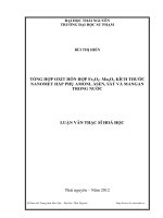 tổng hợp oxit hỗn hợp fe2o3- mn2o3 kích thước nanomet hệ fe – mn để hấp phụ sắt, mangan, asen và amoni trong nước