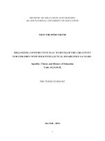 tổ chức trò chơi xây dựng nhằm phát triển tính sáng tạo cho trẻ khuyết tật trí tuệ nhẹ 5 – 6 tuổi tóm tắt luận án tiếng anh