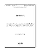 luận văn thạc sĩ nghiên cứu sử dụng đá mạt cho bê tông ứng dụng đối với các công trình bản mòng
