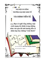 tìm hiểu về cuộc cách mạng tài chính