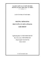 Phương trình sóng phi tuyến có chứa số hạng Kirchhoff