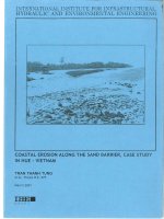coastal erosion along the sand barreir, case study in hue vietnam