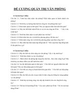 ĐỀ CƯƠNG MÔN QUẢN TRỊ VĂN PHÒNG
