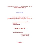 nghiên cứu đề xuất mặt cắt phù hợp cho tuyến đê lấn biển nam đình vũ