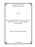 phương pháp phát triển ngôn ngữ mạch lạc cho trẻ mẫu giáo (5 - 6 tuổi) thông qua giờ kể chuyện
