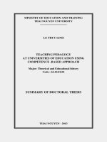 dạy học giáo dục học ở đại học sư phạm theo tiếp cận năng lực thực hiện bản tóm tắt tiếng anh