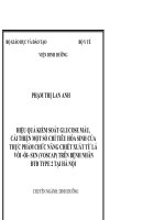 hiệu quả kiểm soát glucose máu, cải thiện một số chỉ tiêu hóa sinh của thực phẩm chức năng chiết xuất từ lá vối - ổi - sen (voscap) trên bệnh nhân đtđ type 2 tại hà nội bản tóm tắt tiếng anh