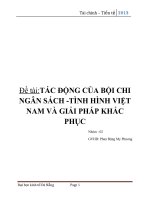 tác động của bội chi ngân sách, tình hình việt nam và giải pháp khắc phục
