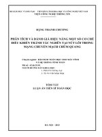 tóm tắt luận án phân tích và đánh giá hiệu năng một số cơ chế điều khiển tránh tắc nghẽn tại nút lõi trong mạng chuyển mạch chùm quang