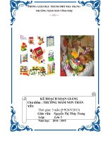 giáo án  chủ điểm trường mầm non của bé lớp lá 2014