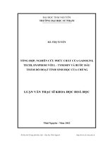 tổng hợp, nghiên cứu phức chất của gadolini, tecbi, dysprosi với l-tyrosin và bước đầu thăm dò hoạt tính sinh hoạt của chúng