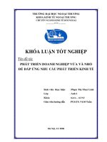 Phát triển doanh nghiệp vừa và nhỏ để đáp ứng nhu cầu phát triển kinh tế