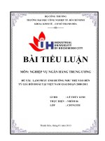 lạm phát ảnh hương như thế nào đến tỷ giá hối đoái tại việt nam giai đoạn năm 2008-2011