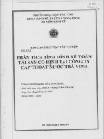 Phân tích tình hình kế toán tài sản cố định tại công ty cấp thoát nước trà vinh