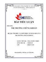 TÌM HIỂU và GIỚI THIỆU về HÀNG HOÁ của THỊ TRƯỜNG CHỨNG KHOÁN