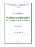 một số giải pháp tăng cường công tác quản lý chất lượng công trình xây dựng tại công ty tnhh một thành viên ktct thủy lợi tỉnh hưng yên