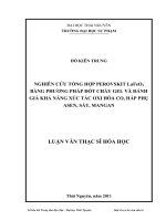 nghiên cứu tổng hợp perovskit lafeo3 bằng phương pháp đốt cháy gel và đánh giá khả năng xúc tác oxi hóa co, hấp phụ asen sắt mangan