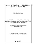 liên kết viện trường trong lĩnh vực khoa học kỹ thuật   cơ sở khoa học, thực tiễn và định hướng phát triển