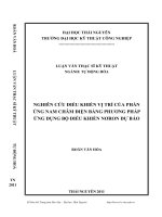 nghiên cứu điều khiển vị trí của phản ứng nam châm điện bằng phương pháp ứng dụng bộ điều khiển nơron dự báo