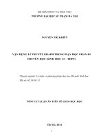 vận dụng lí thuyết graph trong dạy học phần di truyền học (sinh học 12 – THPT)