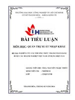 BÀI 2  NGHIÊN cứu các PHƯƠNG THỨC THANH TOÁN ĐANG được các DOANH NGHIỆP VIỆT NAM áp DỤNG HIỆN NAY