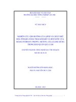 Nghiên cứu ảnh hưởng của lipid và chất nhũ hóa tới khả năng trao đổi khí và hơi nước của màng hydroxy propyl methyl cellulose dùng trong bảo quản quả cam