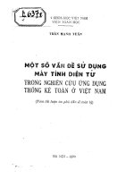 một số vấn đề sử dụng máy tính điện tử trong nghiên cứu ứng dụng thống kê toán ở việt nam