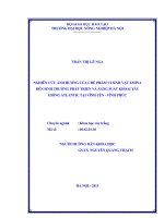 Nghiên cứu ảnh hưởng của chế phẩm vi sinh vật emina đến sinh trưởng phát triển và năng suất khoai tây giống atlantic tại vĩnh yên  vĩnh phúc