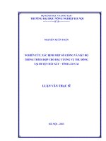 Nghiên cứu xác định một số giống và mật độ trồng thích hợp cho đậu tương vụ thu đông tại huyện bát xát tỉnh lào cai