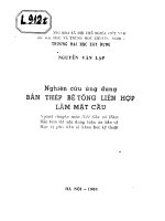 nghiên cứu ứng dụng bản thép bê tông liên hợp làm mặt cầu