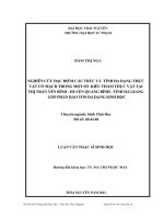 nghiên cứu đặc điểm cấu trúc và tính đa dạng thực vật có mạch trong một số kiểu thảm thực vật tại thị trấn yên bình, huyện quang bình, tỉnh hà giang góp phần bảo tồn đa dạng sinh học