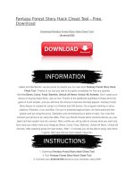 Fantasy forest story hack cheat tool
