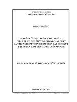 nghiên cứu đặc điểm sinh trưởng, phát triển của một số giống cam quýt và thử nghiệm trồng cam trên đất chu kỳ 2 tại huyện hàm yên- tỉnh tuyên quang