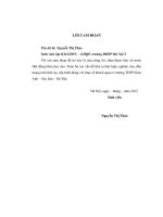 Lựa chọn bài tập phát triển sức nhanh nâng cao thành tích chạy 100m cho nam đội tuyển điền kinh trường THPT Kim Anh, Sóc Sơn, Hà Nội