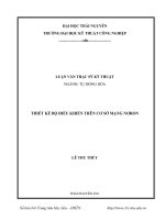 thiết kế bộ điều khiển trên cơ sở mạng nơron