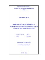 Nghiên cứu một số đặc điểm bệnh lý bệnh tiên mao trùng do trypanosoma evanse gây bệnh thực nghiệm trên nghé