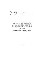 biến loạn thể nhiễm sắc do tác hại của chất độc hóa học mỹ rải ở miền nam việt nam