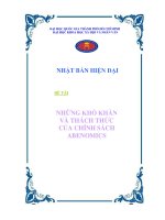 1 những khó khăn và thách thức của chính sách ABENOMICS